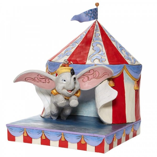 Over the Big Top - Dumbo Circus out of Tent Figurine,, 6008064, Over the big top (Dumbo figur), Dumbo, Dumbo figur, Dumbo Disney figur, Dumbo elefant, Disney Traditions Dumbo, Jim Shore Dumbo, Disney figur, Disney figurer, alle Disney figurer, eventyrfigur, eventyrfigurer, eventyrlig figur, eventyrlige figurer, magisk figur, magiske figurer, Disney shop, Disney butik, Disney butikDK, Disney butik I Danmark, Jim shore figur, Disney traditions figure, udstillingsfigur, Disney samlerobjekt, Disney Traditions by Jim Shore, Jim Shore, Disney samling, Disney samler, Jim Shore, Disney Traditions