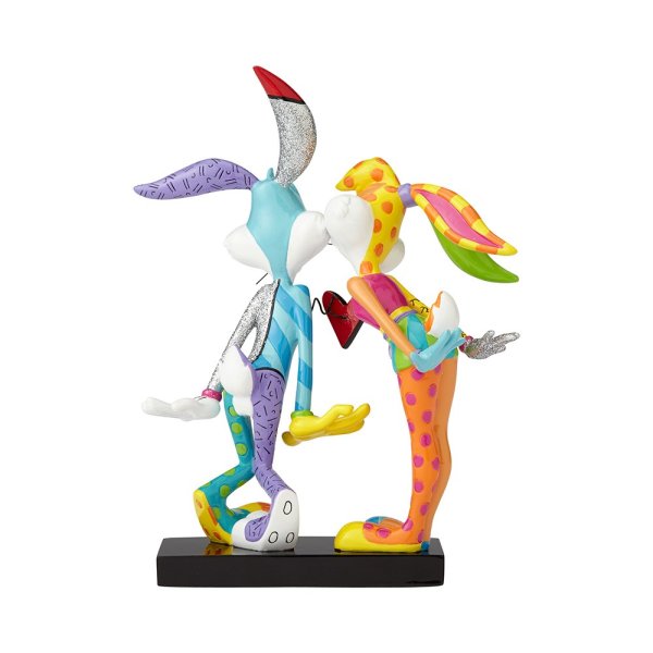 Lola kysser Snurre Snup (Bugs Bunny), Snurre Snup Figur, Lola Kanin Figur, Looney Tunes Figur, Looney Tunes by Britto Figur