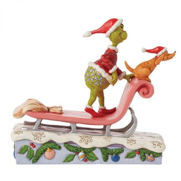 Grinchen Og Max På Slæde, Grinchen Jule er stjålet, Grinchen på slæde,, julefigur, The Grinch & Max on a Sled, 6015215, Grinch, Grinchen, Grinch figurer, Grinch-figur, Grinchen der stjal julen, Grinchen by Jim Shore, Dr. Seuss, jul, julepynt, juledecor, julefilm, jul, hvem stjal julen, eventyrfigur, eventyrfigurer, eventyrlig figur, eventyrlige figurer, magisk figur, magiske figurer, figur, Grinchen by Jim Shore, Grinch by jim Shore, Jim Shore figurer, Jim Shore figure, Julefigur, Julepynt, Juledekoration, julefilm, Grinchen julen er stjålet, Grinchen figure,